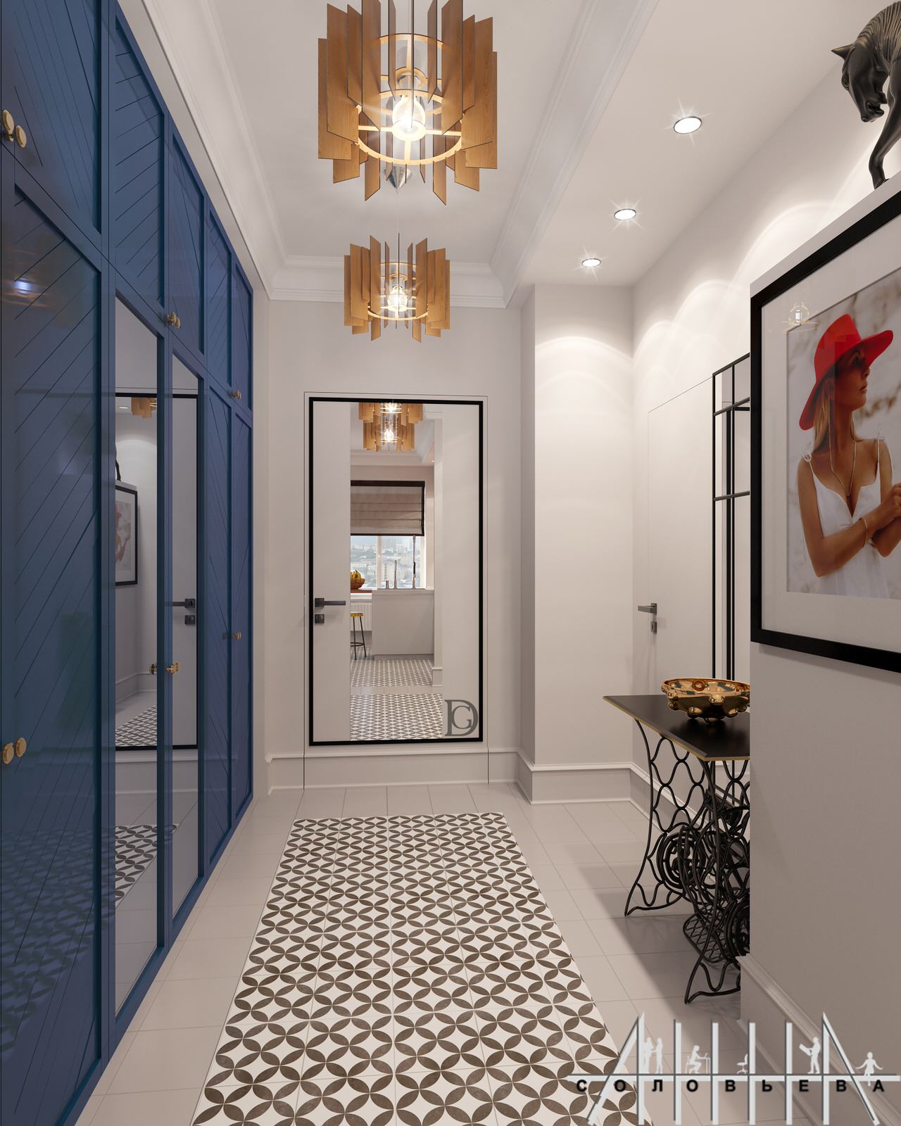 Interior design of a residential flat at Moscow