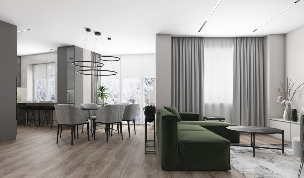 Оливковый в сером