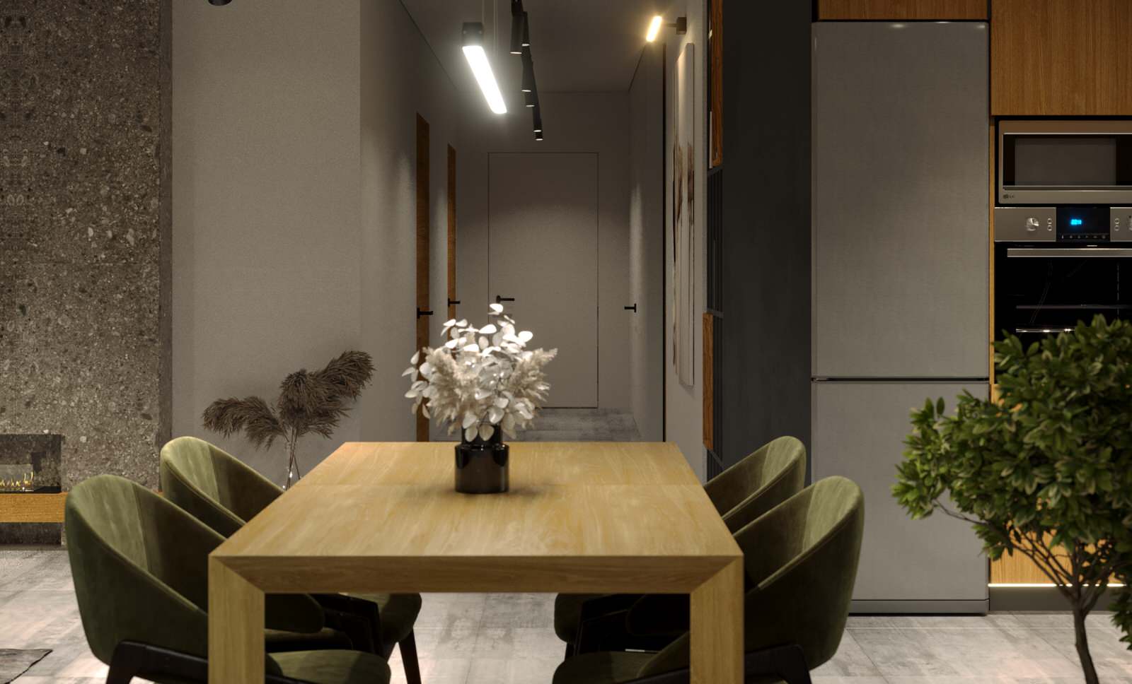 Интерьер Частного дома 110 м2. Современный интерьер для молодой пары