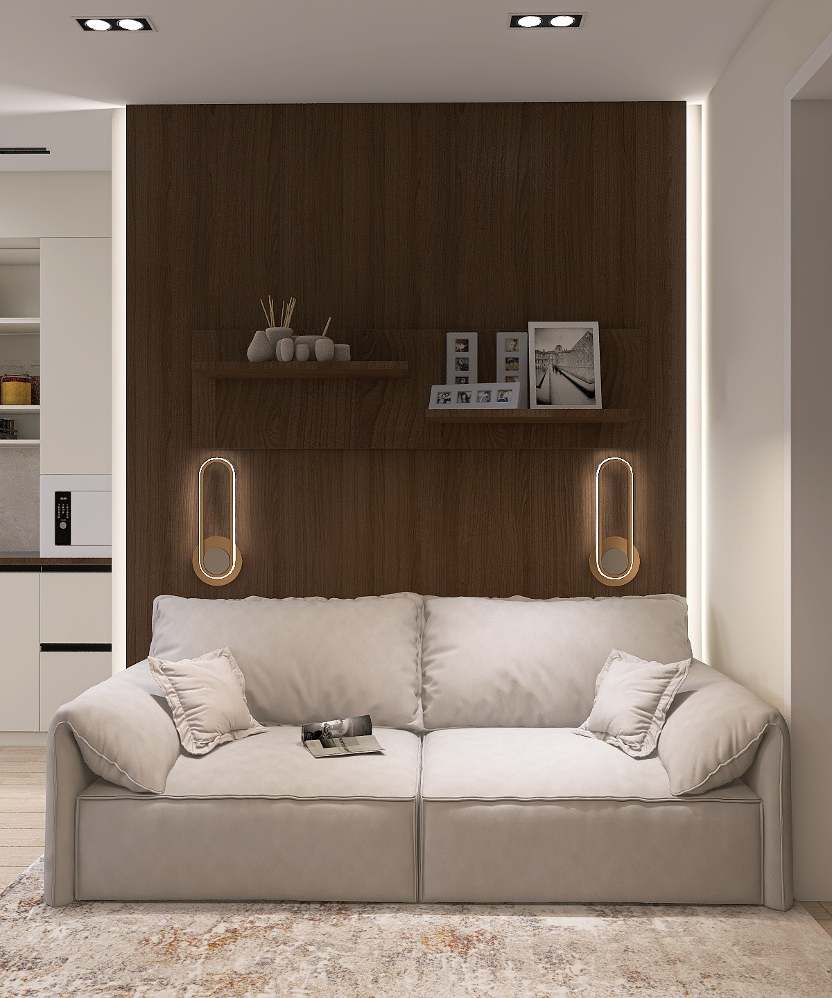 КУХНЯ-ГОСТИНАЯ + СПАЛЬНЯ И КОМНАТА ДЛЯ СЫНА 54 КВ.М.