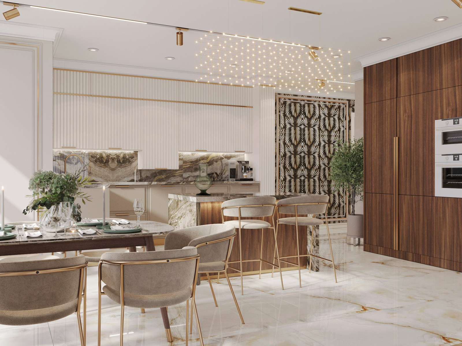 Кухня Барнхаус ЖК 115м2