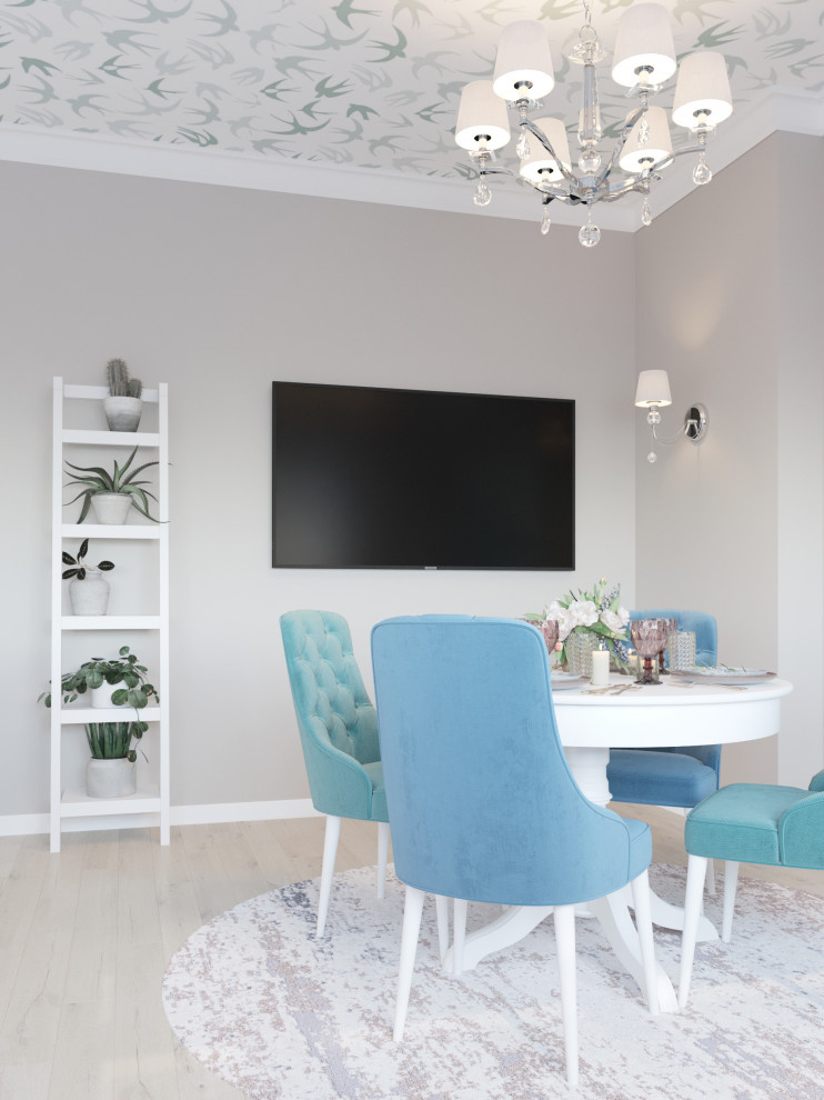 Дизайн санузла и кухни-гостиной