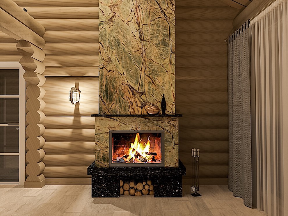 Дом из оцилиндрованного бревна 180м.кв.