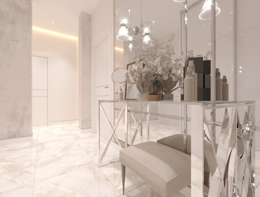 Дизайн-проект  интерьера трехкомнатной квартиры в стиле Контемпорари...