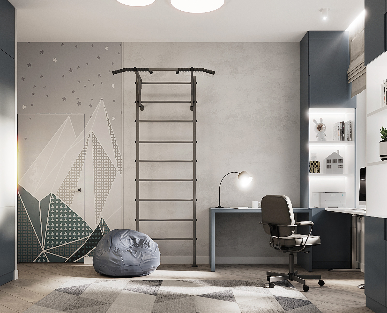 Дизайн интерьера детской комнаты для мальчика. ЖК Видный