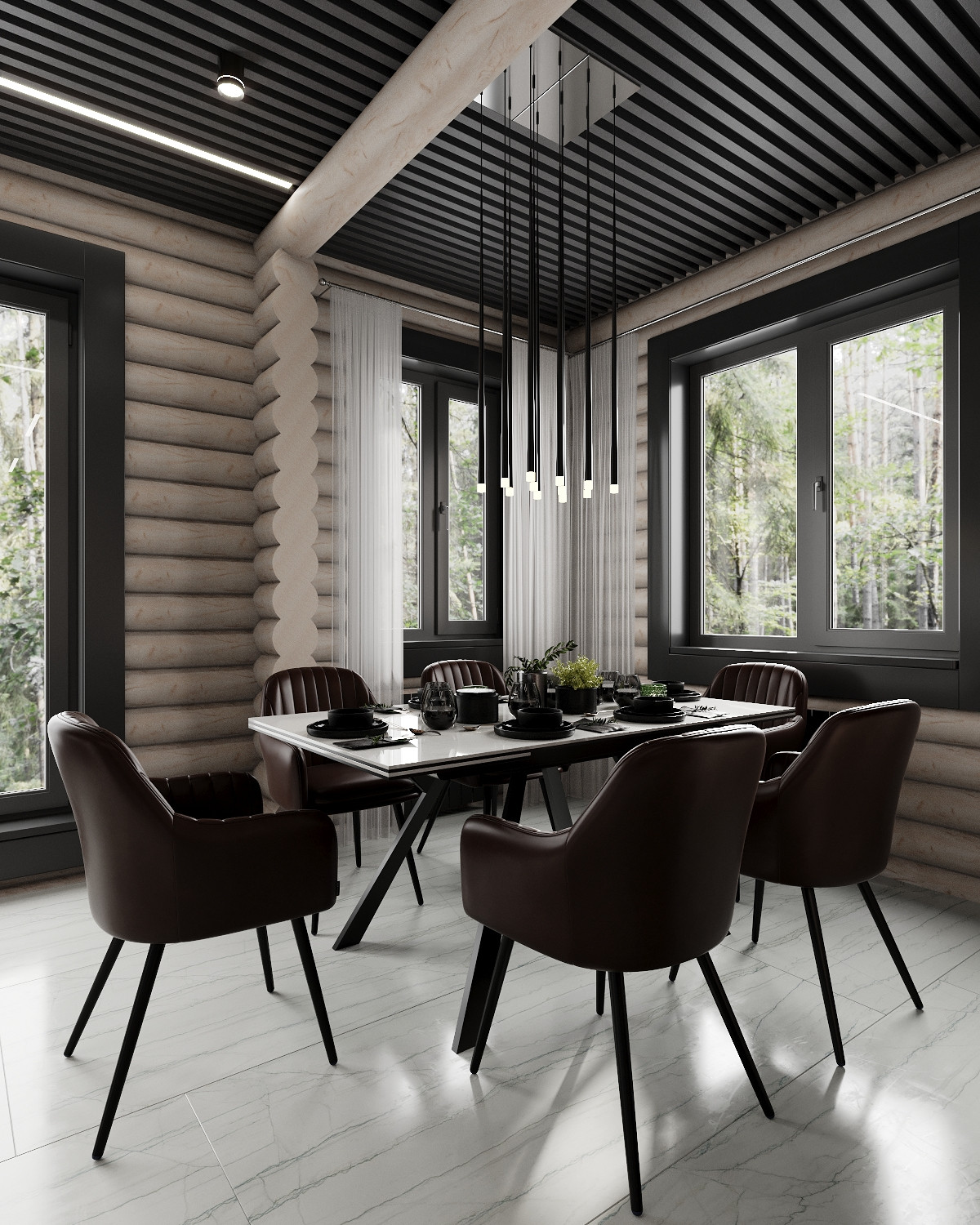 Дом из бревна в КП "Золотые Сосны"