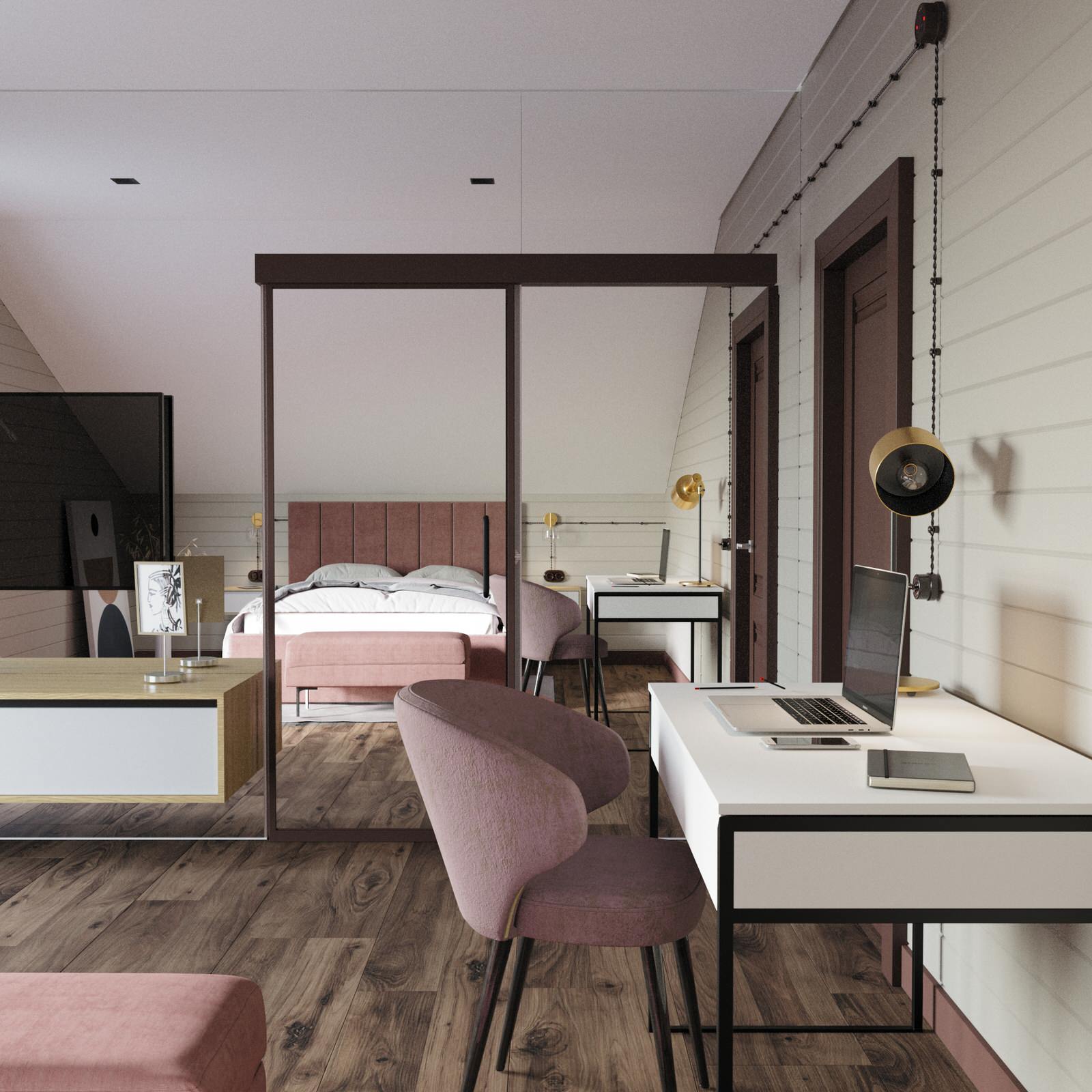 Деревянный дом на берегу Волги в Кимрах