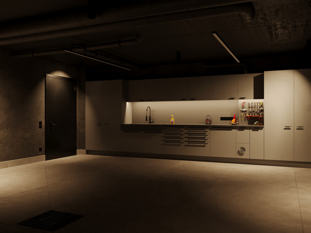 Гараж на две машины в частном доме