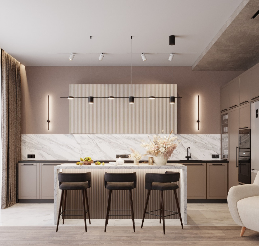 Дизайн кухни-гостиной