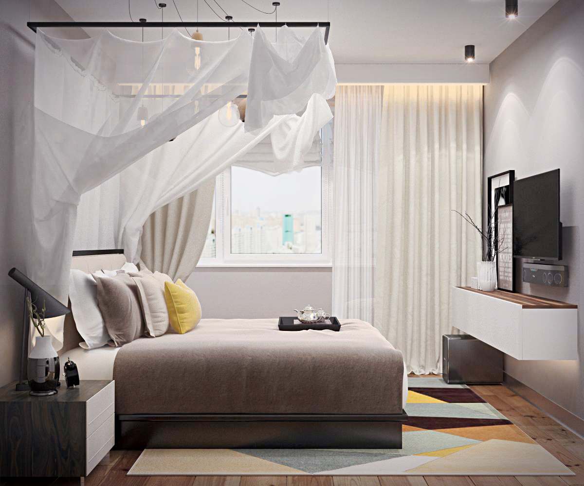 Дизайн-проект трехкомнатной квартиры "Над облаками"