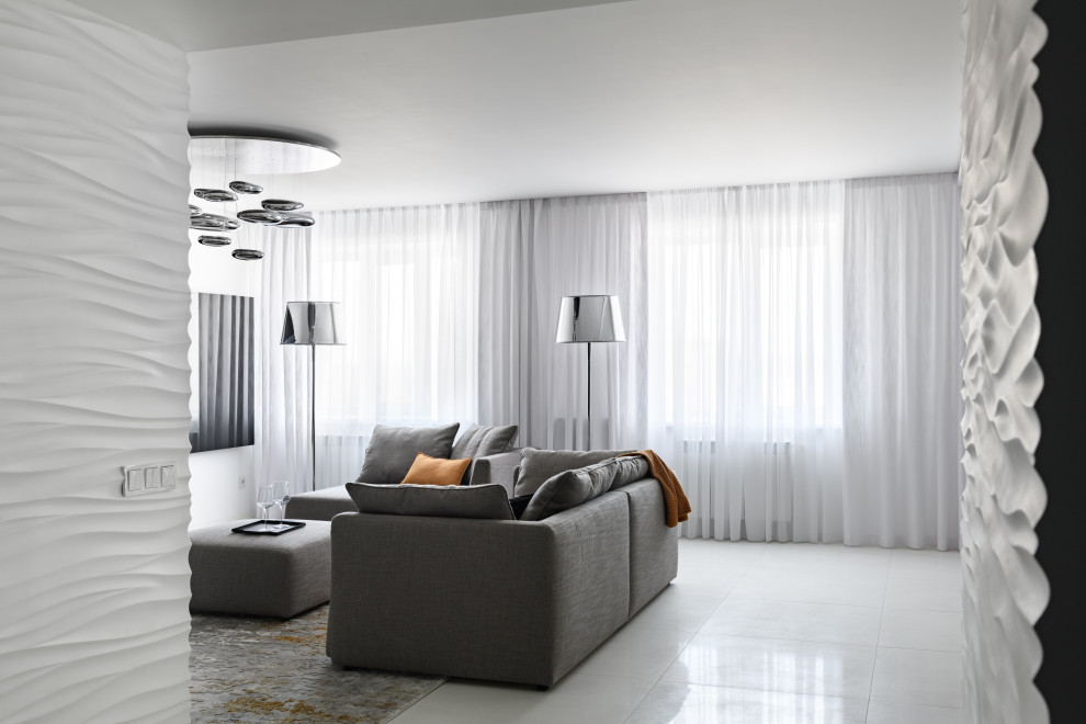 Стильная черно-белая квартира в Новосибирске