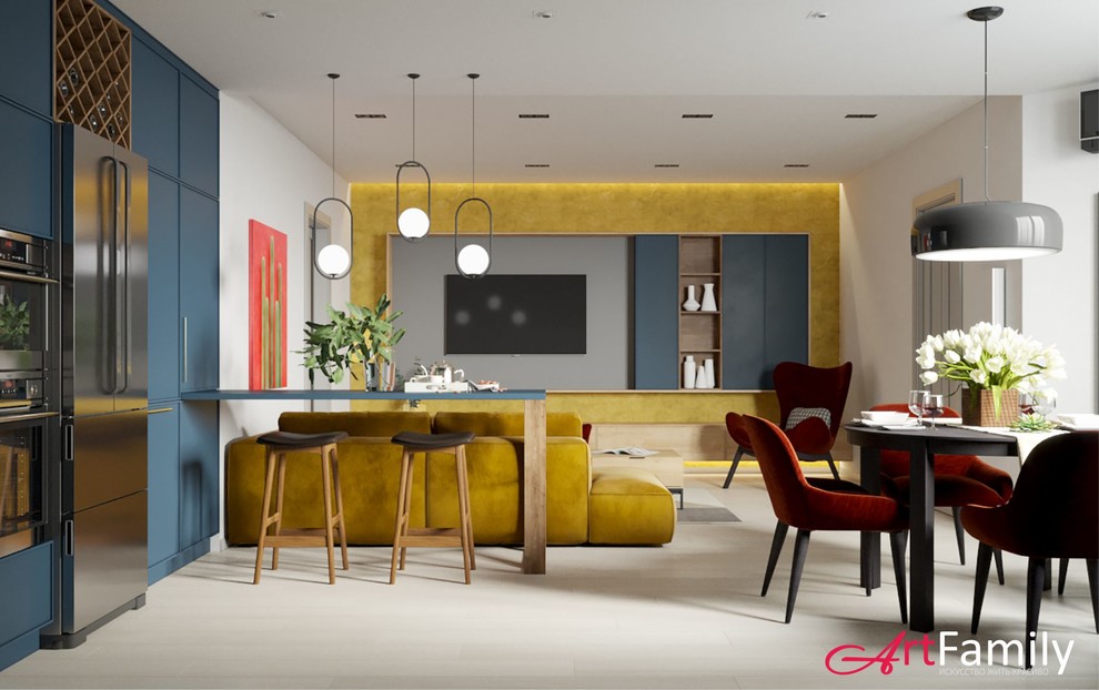 Обложка проекта: Квартира в ЖК "Пушкинский" площадью 93,2 м.кв.