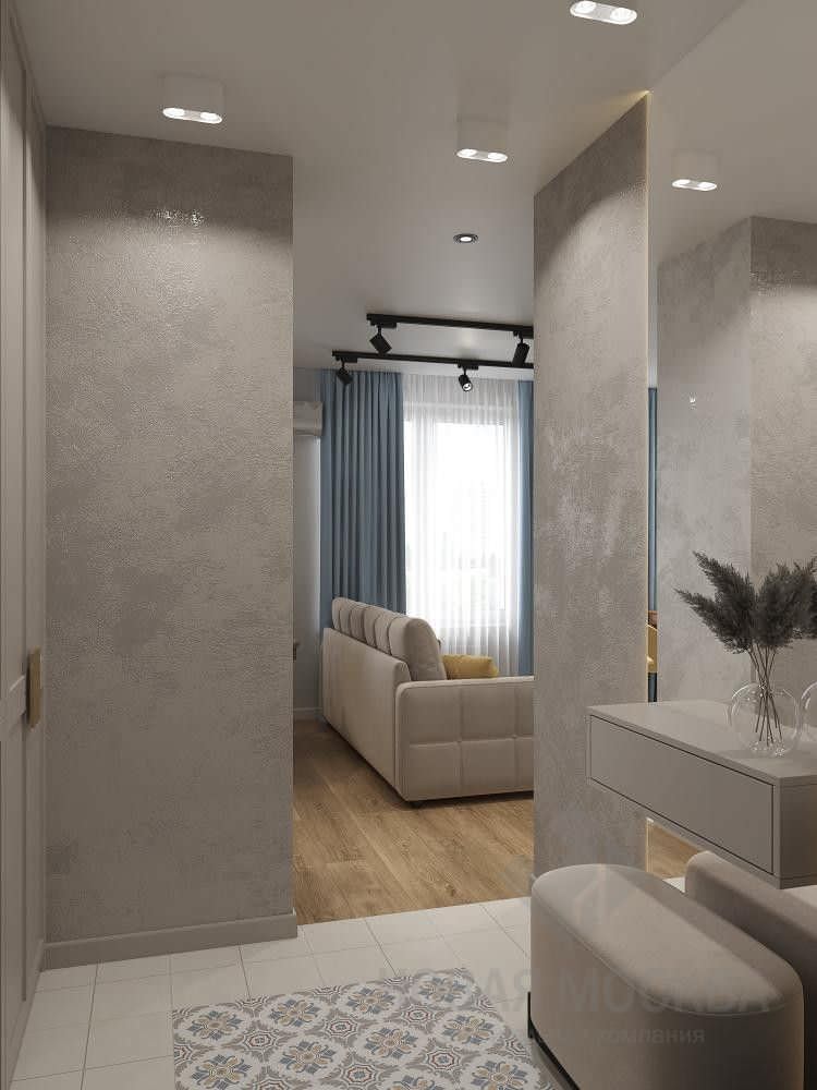 Дизайн-проект однокомнатной квартиры 40 кв.м в Марьино в ЖК «Домашний»