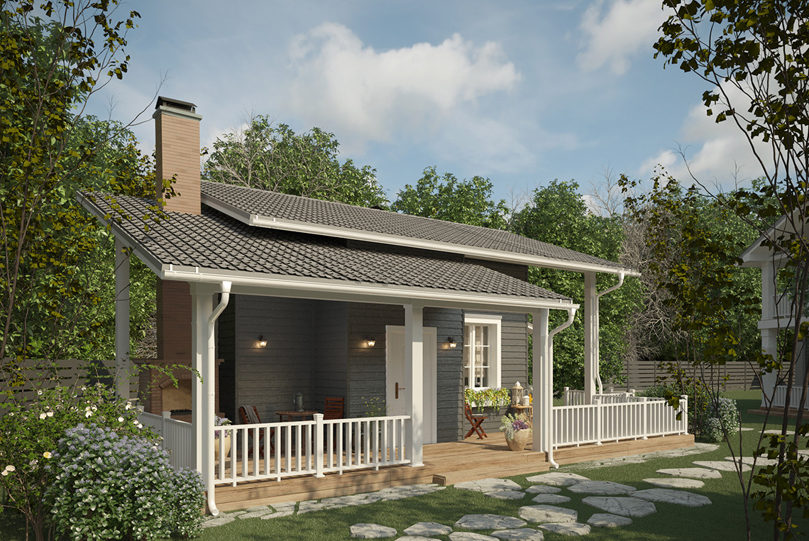 Загородный дом с баней