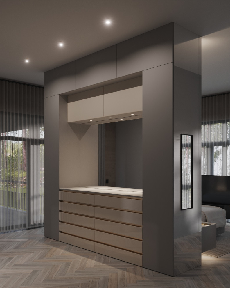 Мастер спальня в проекте загородного дома