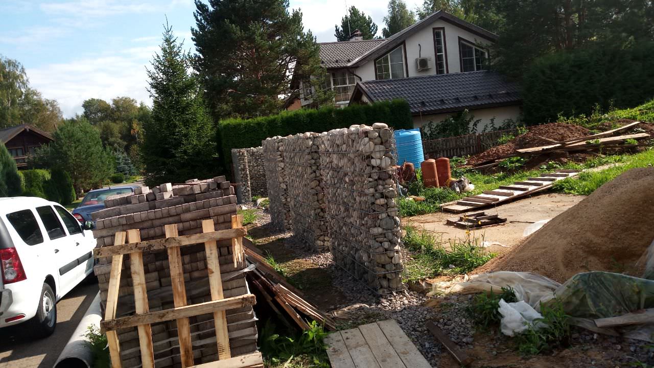 Забор из габионов (пергона). Заканчиваем проект