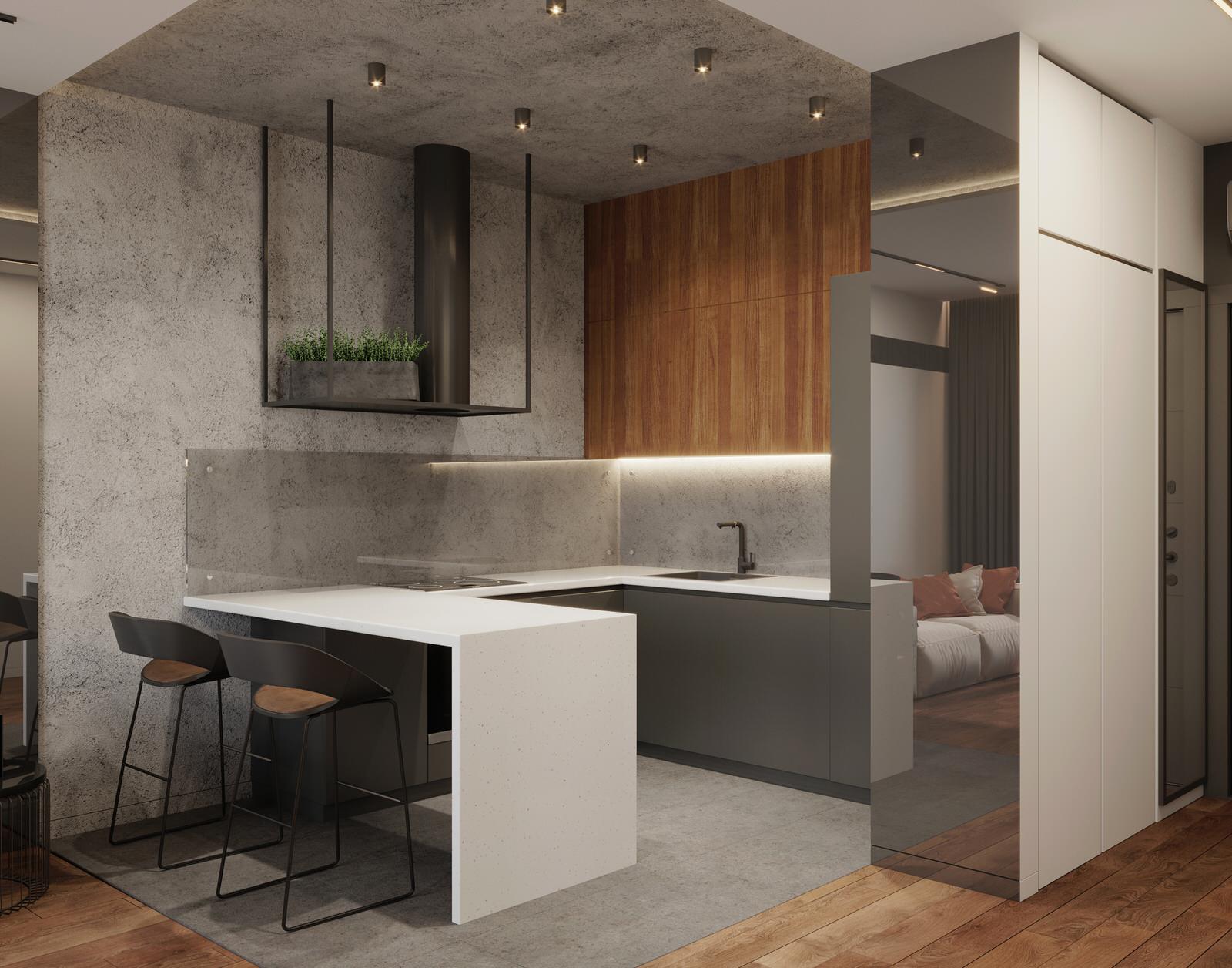 Дизайн интерьера 1к квартиры в ЖК Зиларт