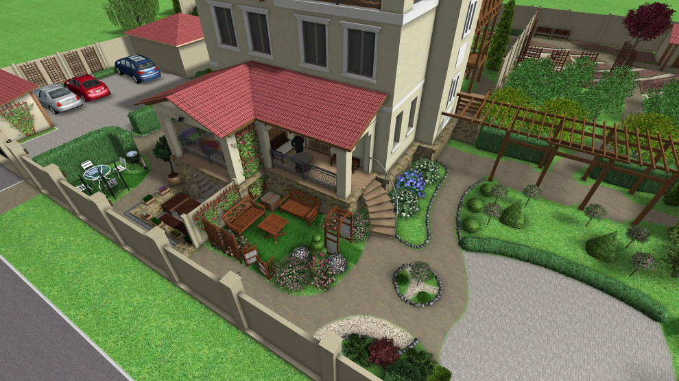 Обложка проекта: Приусадебная территория минигостинницы