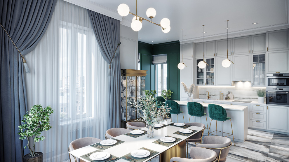 Дом  с яркими акцентами 120м