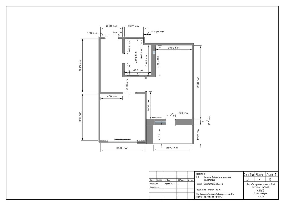Обложка проекта: Wohnung zum Mieten 32m2 (Apartmens to rent)