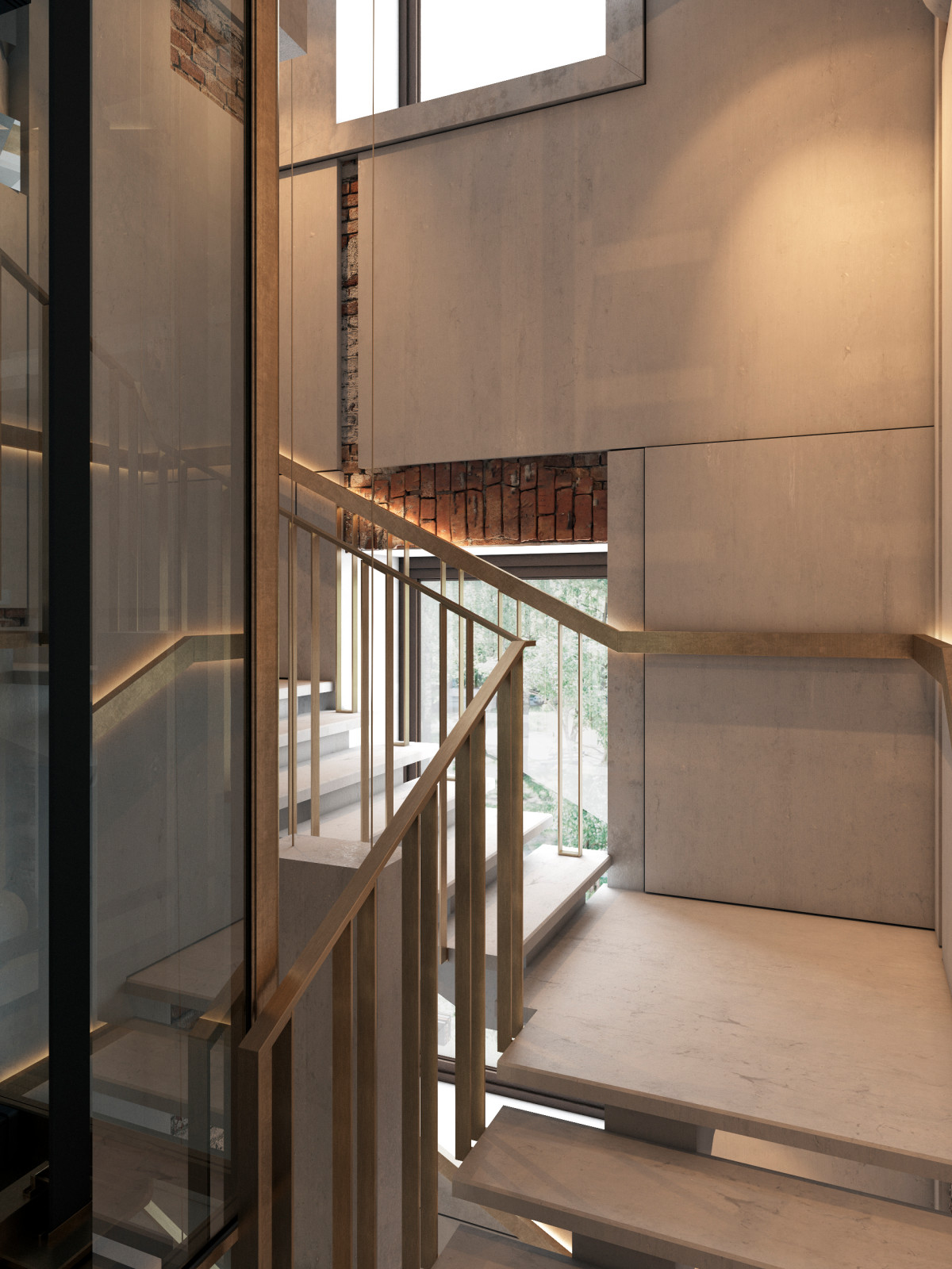 Обложка проекта: Лестница в апарт-отеле