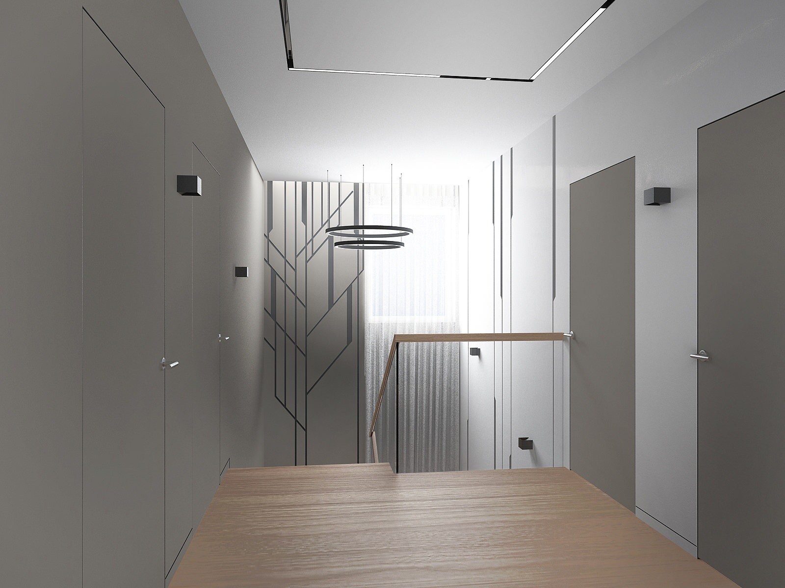 МОНОХРОМ С АКЦЕНТАМИ. Современный графичный интерьер.