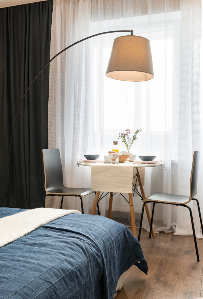 Маленькая квартирка 28 кв.м. В голубых тонах.