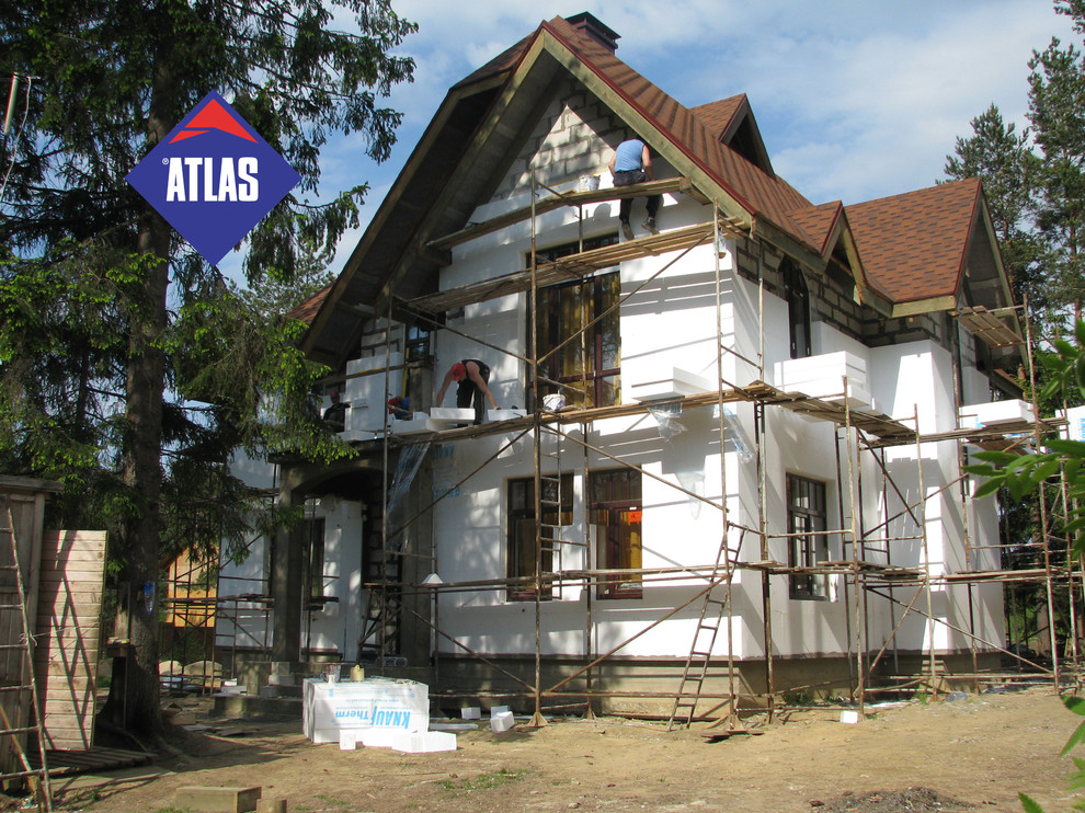 Фасад. Отделка газобетонных блоков. Штукатурка ячеистых бетонов.