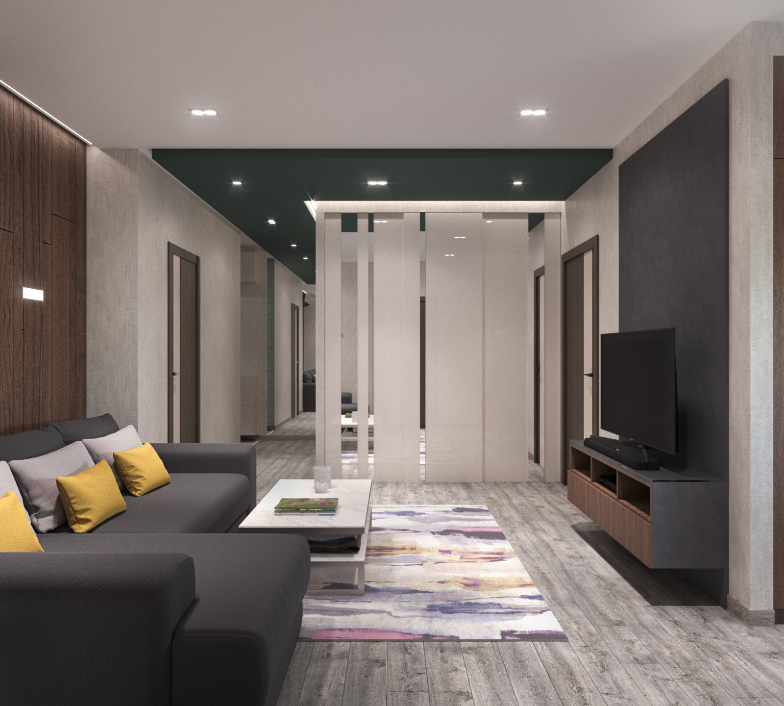 Дизайн-проект. Из 2-шки в 3-шку.  ЖК "Левобережный". Тула. 2018 г.