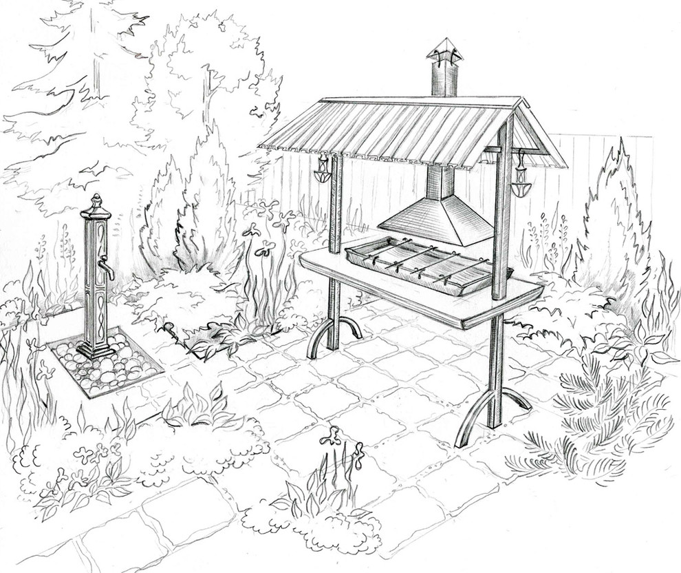 Декор в саду. Наши работы прошлых лет.