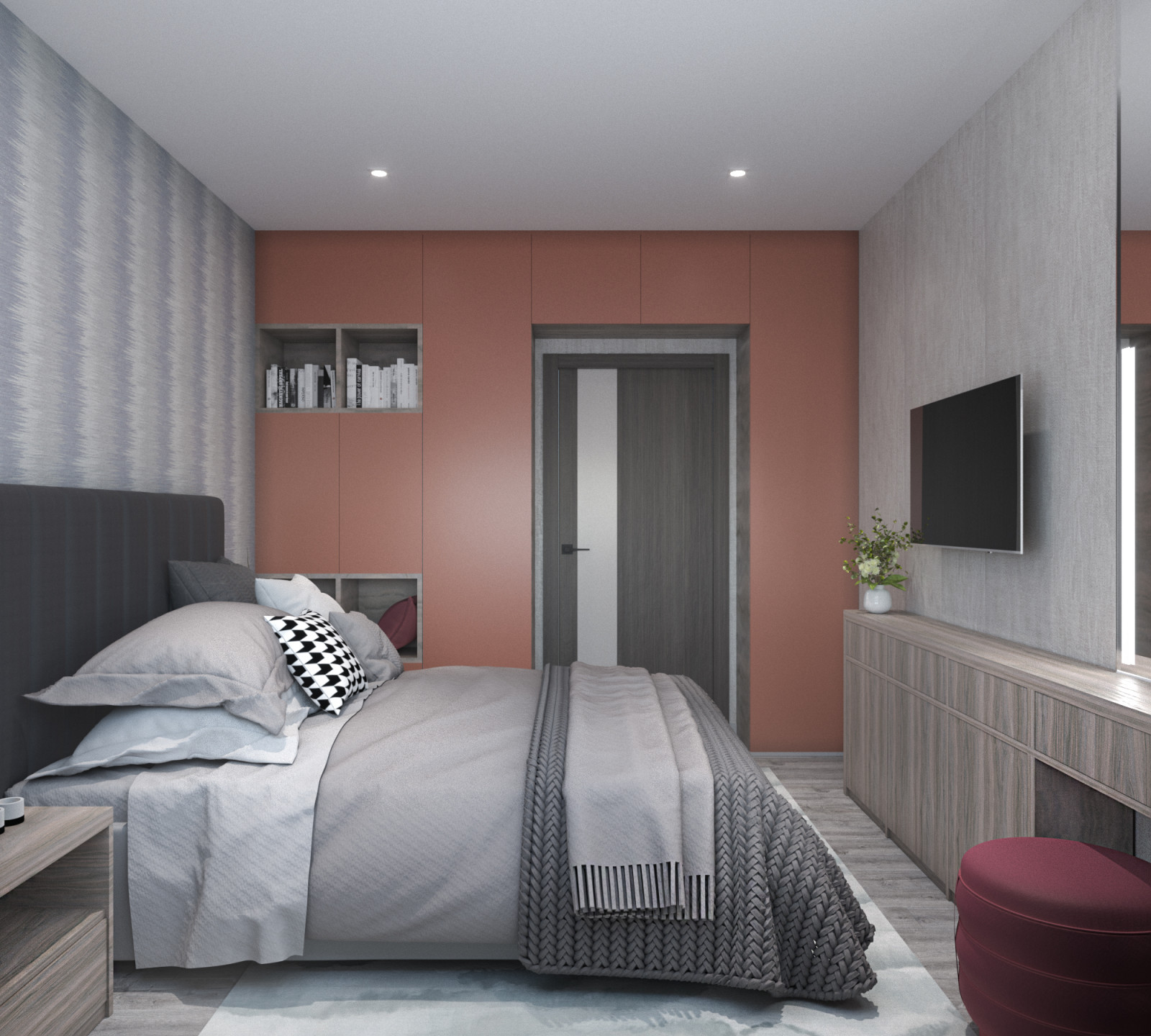 Дизайн-проект. Из 2-шки в 3-шку.  ЖК "Левобережный". Тула. 2018 г.