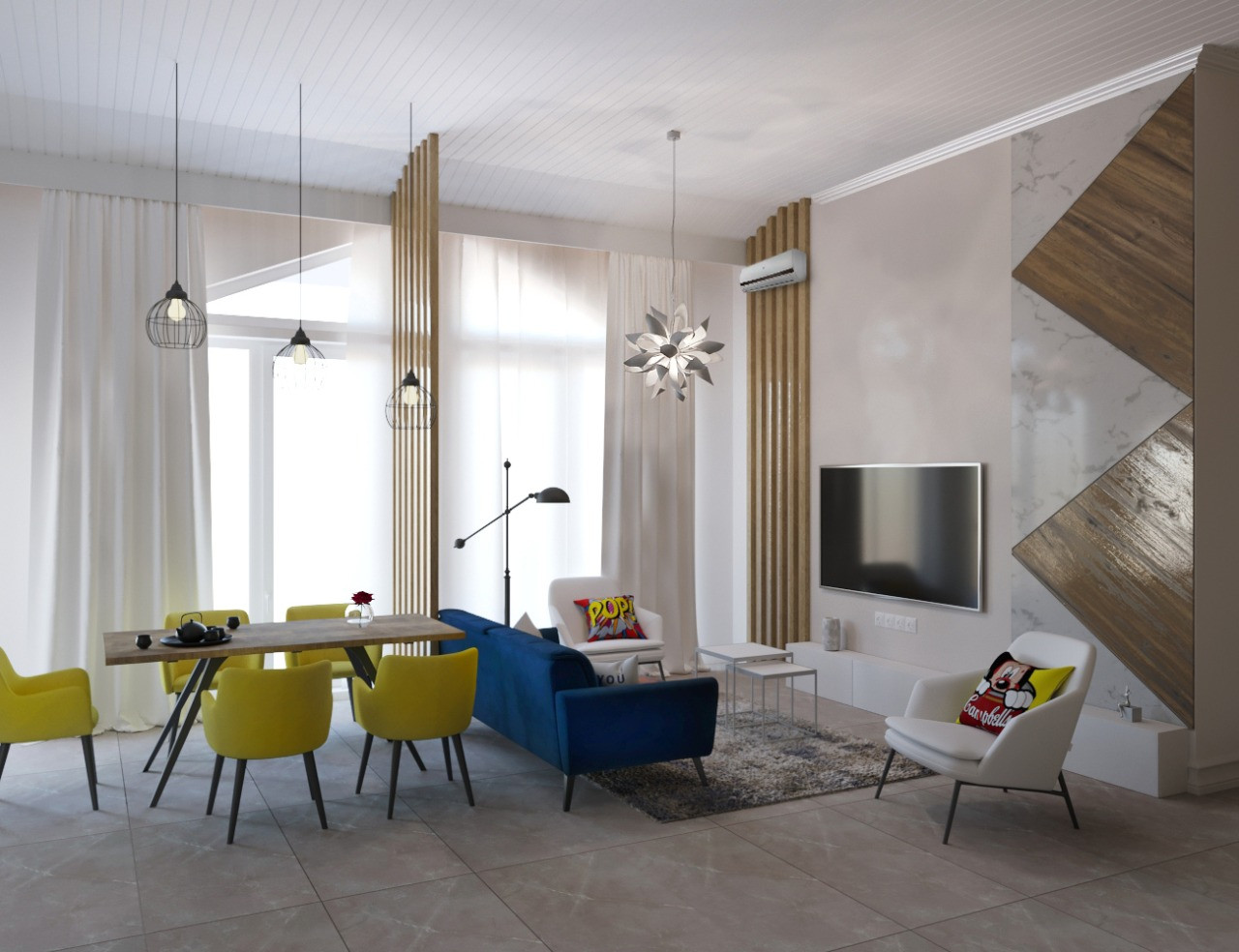 130 м2 | Дизайн интерьера частного дома