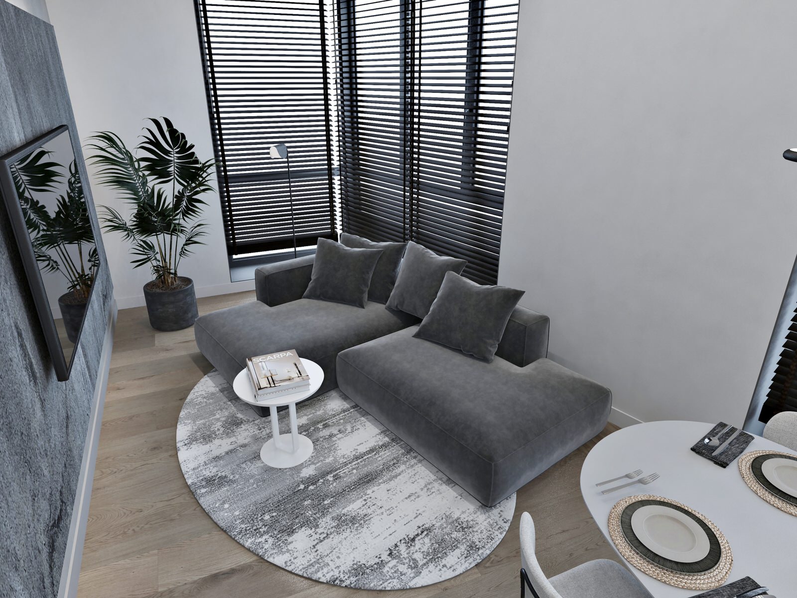 Минималистичный интерьер для молодой семьи