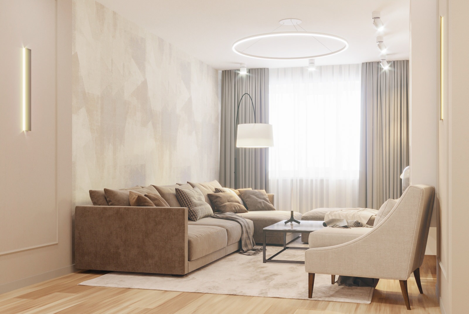 Квартира ЖК 5 столиц. Гостиная