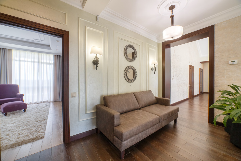 Интерьер загородного дома с двусветным пространством