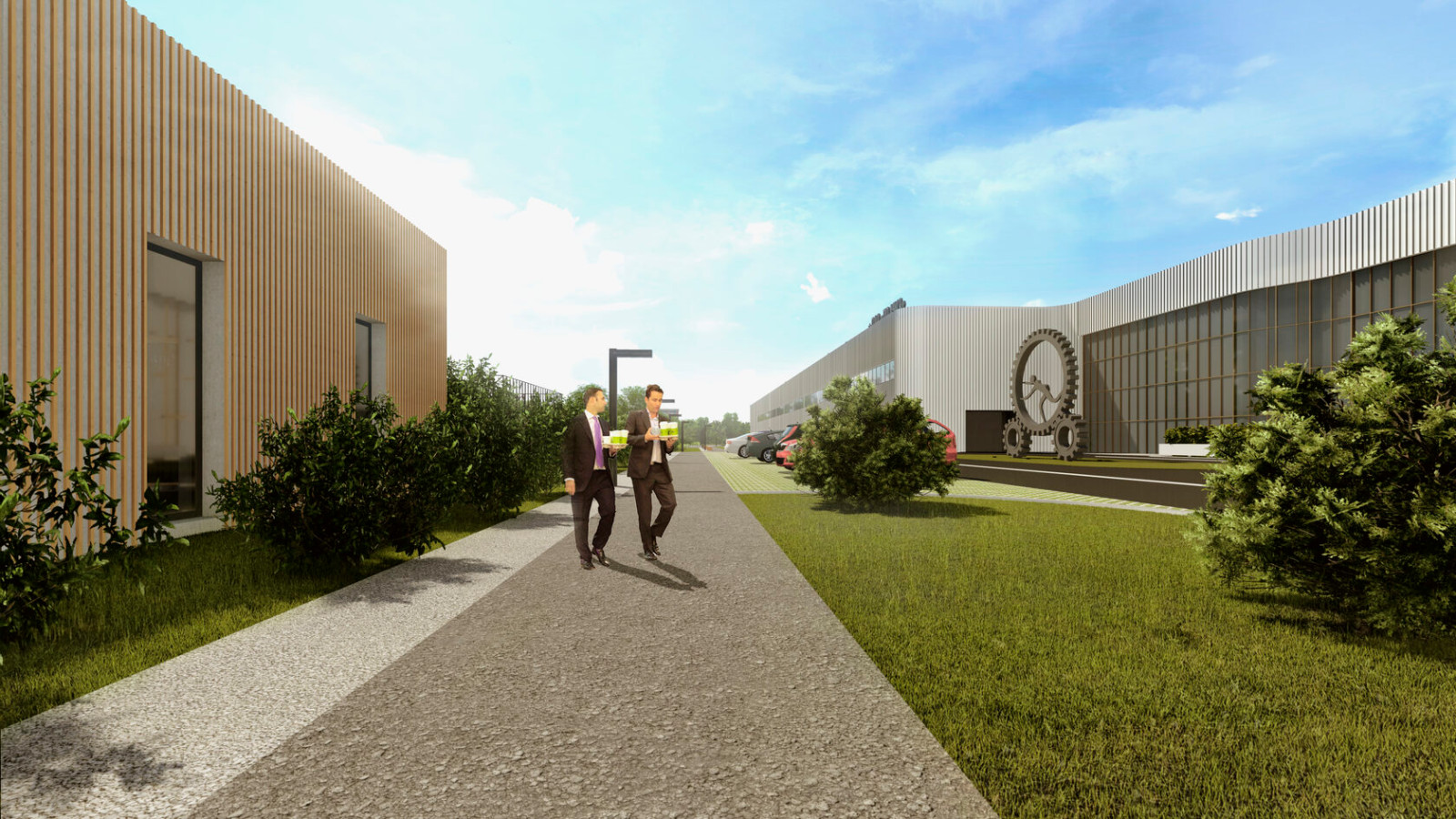 Благоустройство территории завода в Муроме