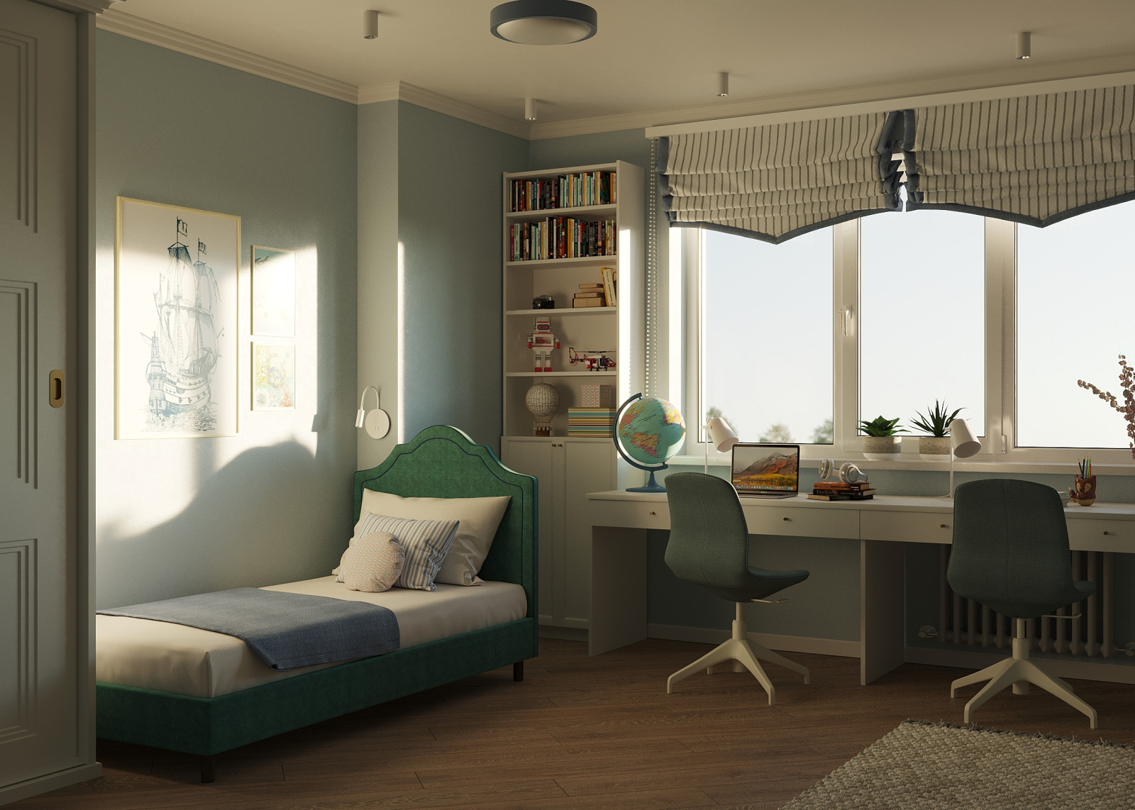 Детская комната для мальчика и девочки