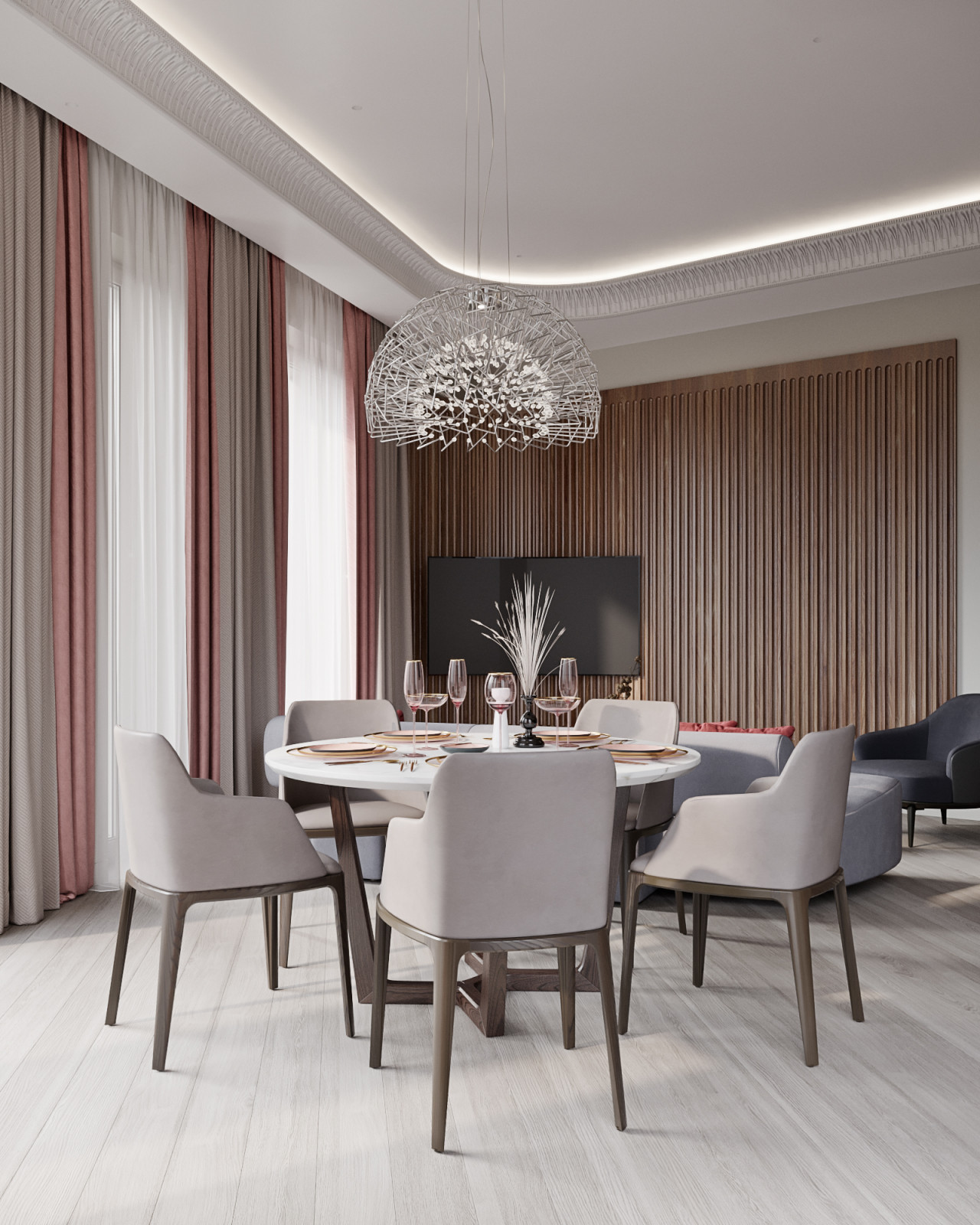 проект интерьера квартиры 150м2 Колков С.С., Камнев М.В. 2020г.