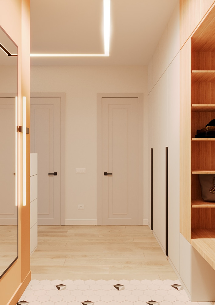 Евро однокомнатная квартира с яркими акцентами в ЖК Атмосфера