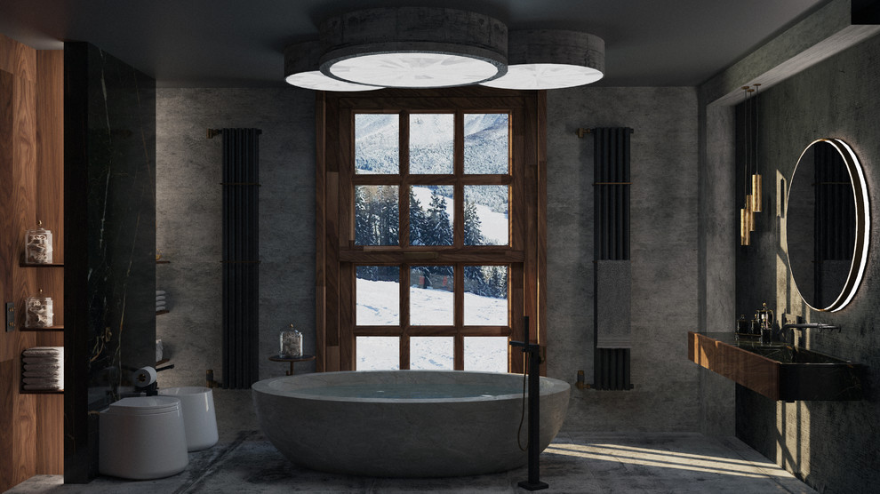 Ванная. Апартаменты для двоих в Доломитах, Италия.