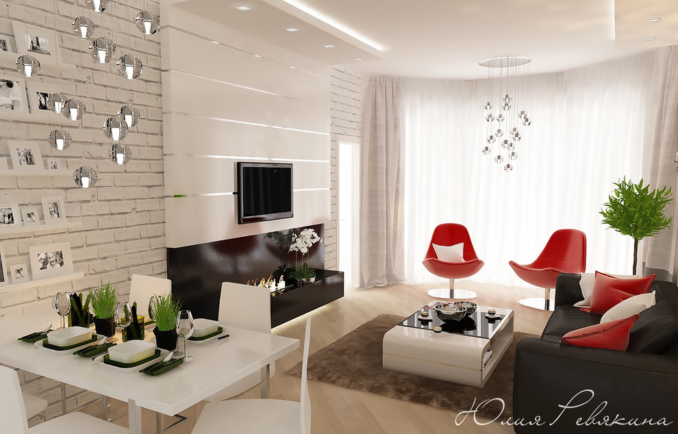 Обложка проекта: Гостиная в современном стилле