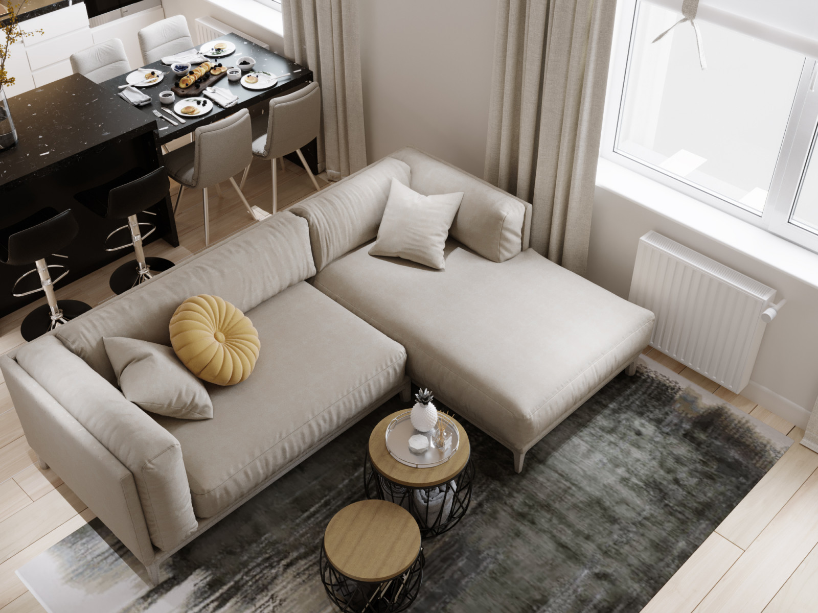 ДИЗАЙН-ПРОЕКТ ИНТЕРЬЕРА КВАРТИРЫ, ЖК ТУШИНО, МОСКВА, 76 М²