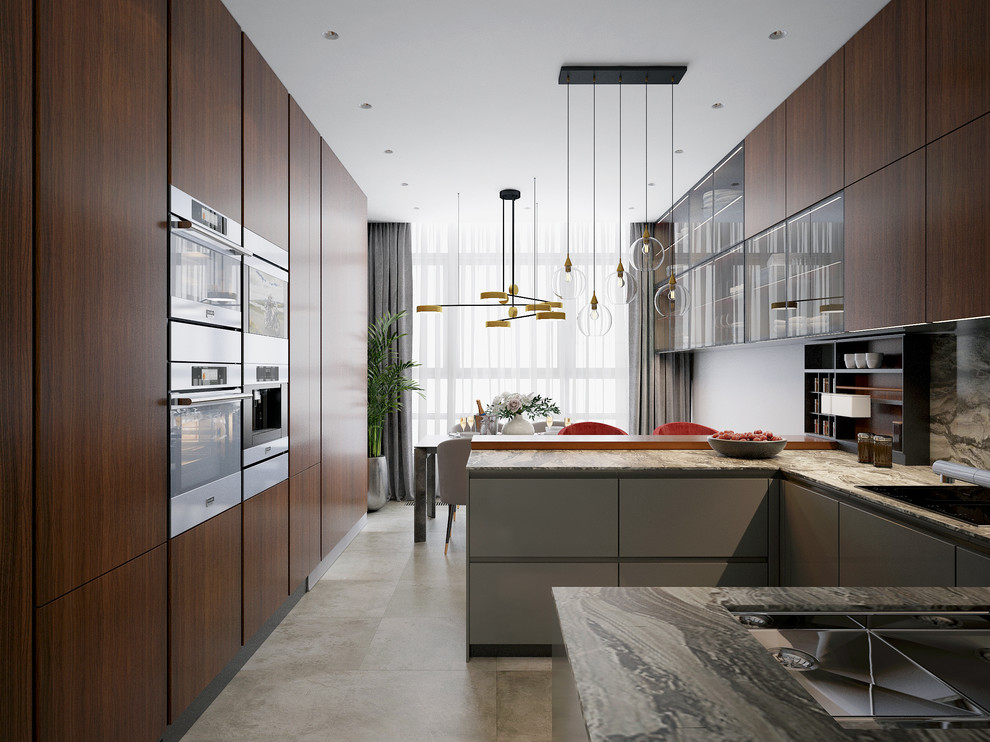 Квартира. Юго-запад Москвы. 120 кв.м. Насыщенный цвет дерева.