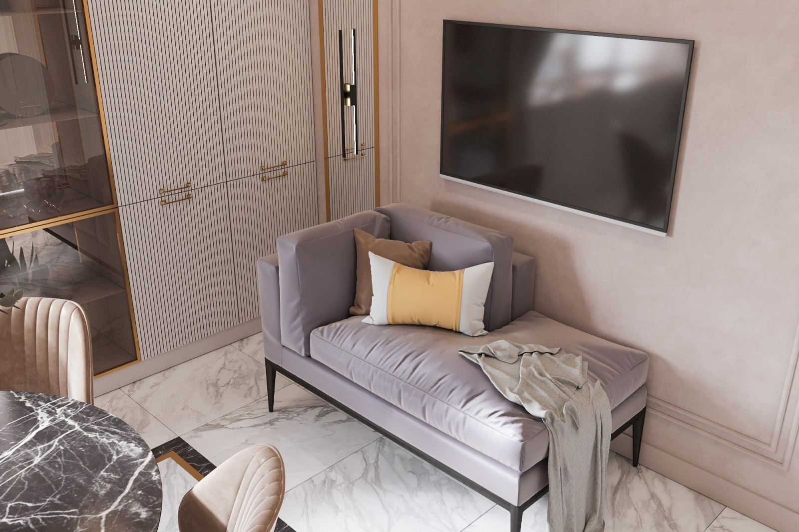 Дизайн-проект Мансарда, Неоклассика