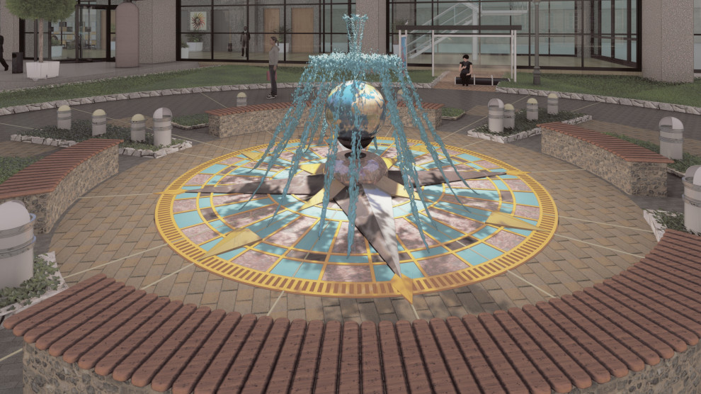 Эскиз -концепт фонтан "Роза ветров"