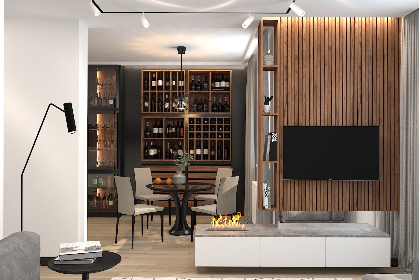 Обложка проекта: Квартира с винным залом в Академическом, г. Екатеринбург