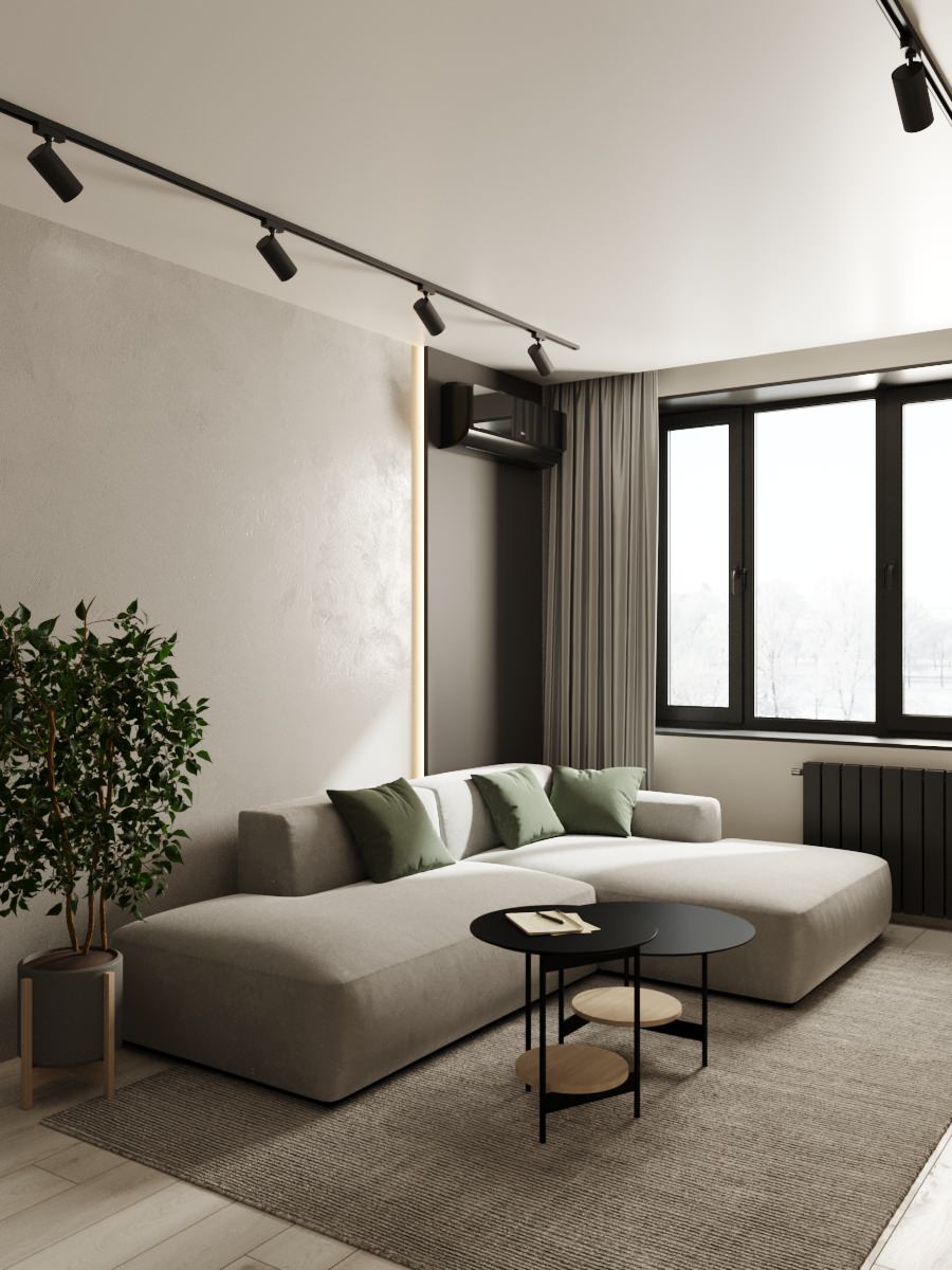 Обложка проекта: Монохромный интерьер квартиры