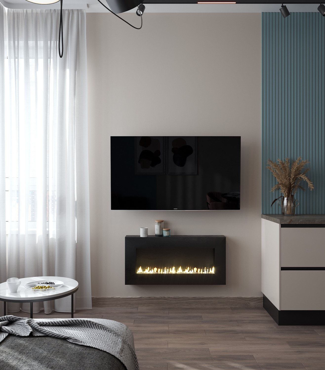 визуализация трехкомнатной квартиры ЖК Варшавская Life