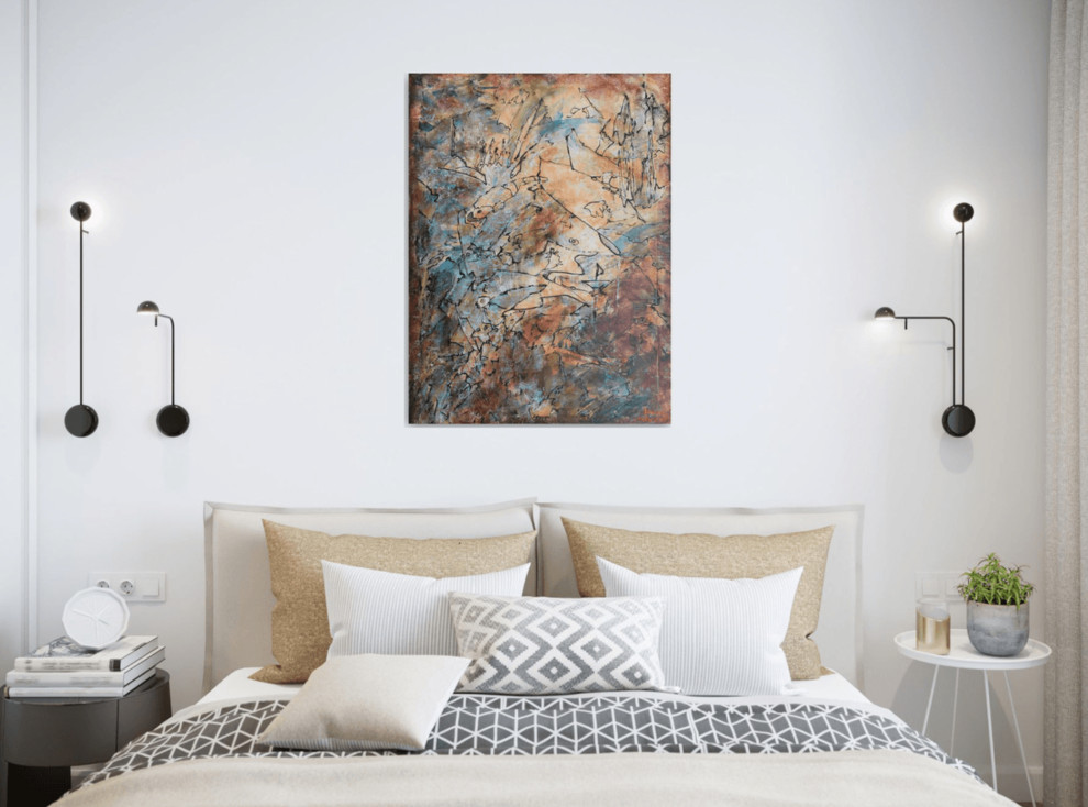 Спальня - Дизайн интерьера - Картины художницы Дианы Маливани (1)