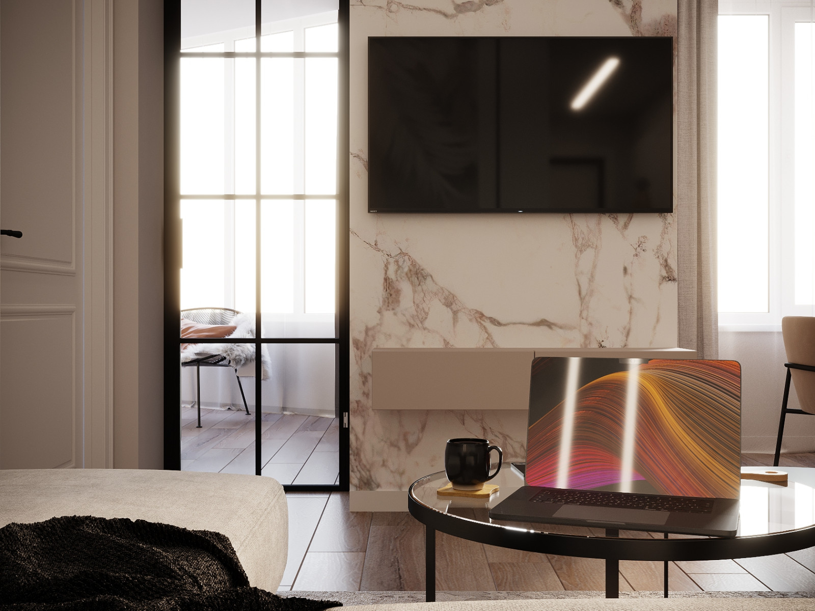 Интерьер трехкомнатной квартиры в стиле Неоклассика